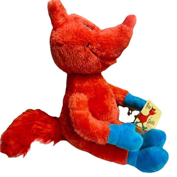 Kohl's Cares Dr. Seuss "Fox In Socks" Red Fox Plush Toy 14” NEW - Picture 3 of 4